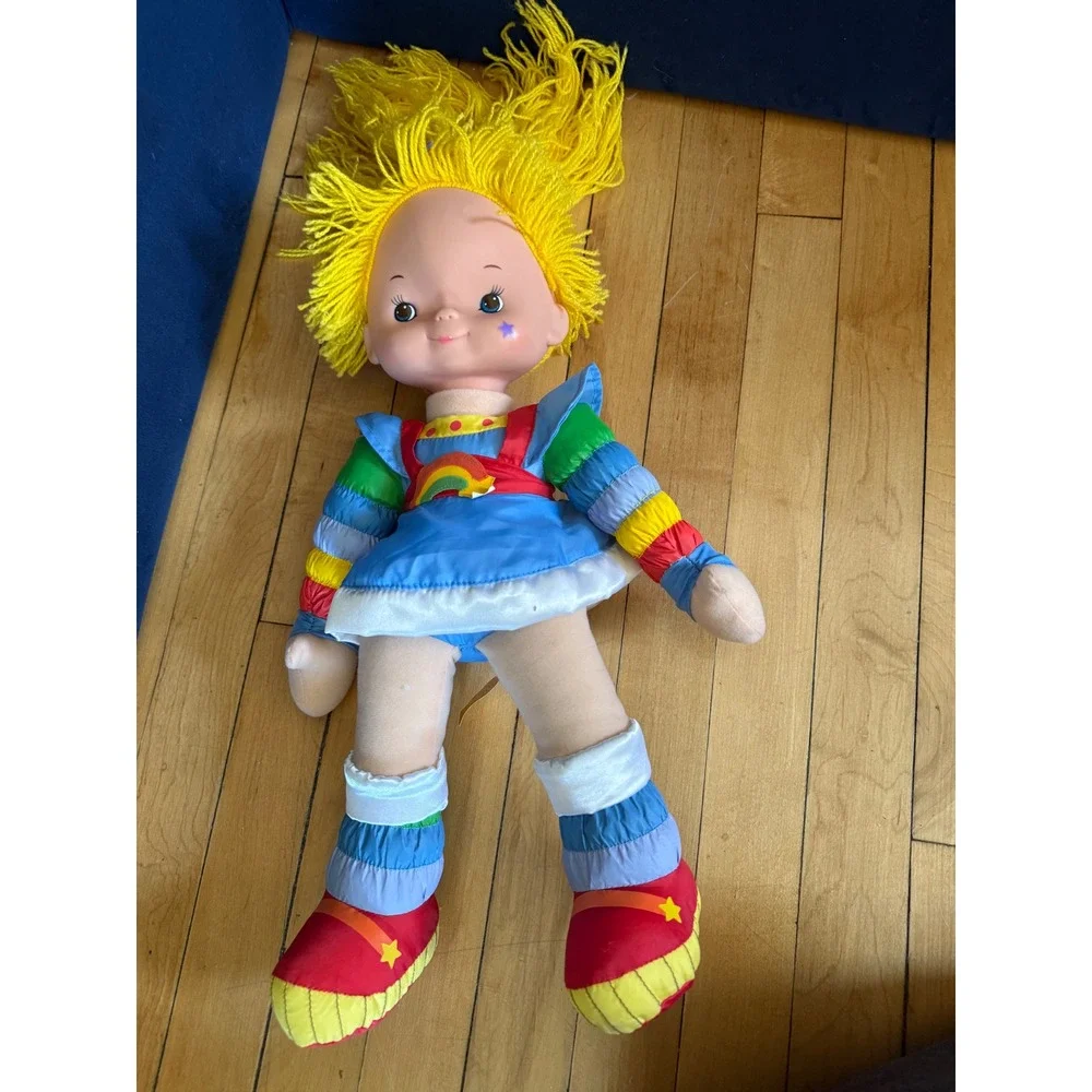 Rainbow Brite 19 Inch Plush Doll Hallmark Licensing Yellow Yarn Hair Vinyl Face